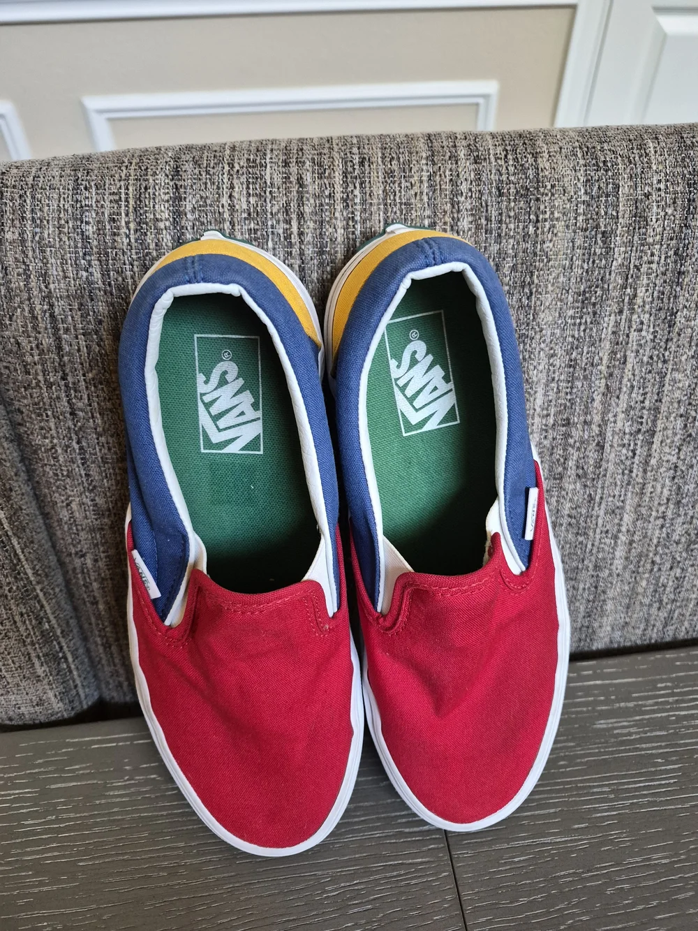 Vans Slip-On Yacht Club Colorblock Sneakers - Red, Navy, Yellow